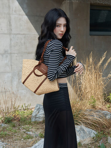 Shalia Raffia Basket Bag, Natural Raffia, hi-res