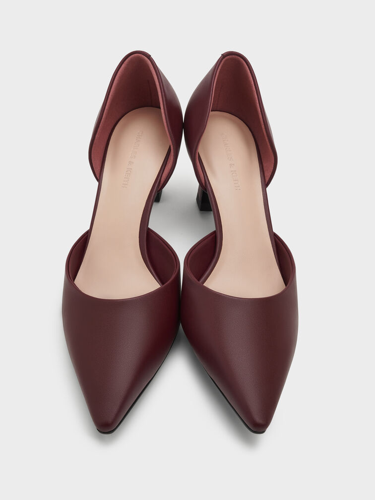 Kerra Pointed D'Orsay Pumps, Burgundy, hi-res