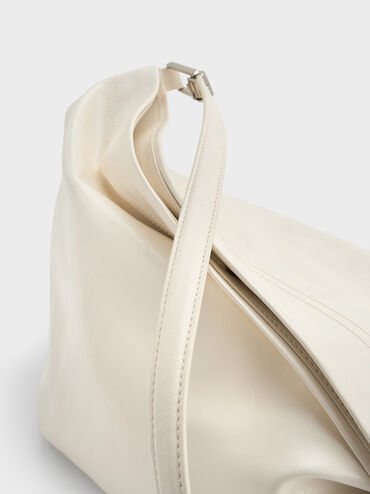 Sianna Slouchy Hobo Bag, Cream, hi-res