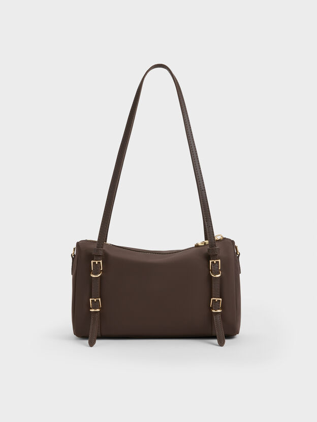 Mini Levy Nylon Shoulder Bag, Espresso Brown, hi-res