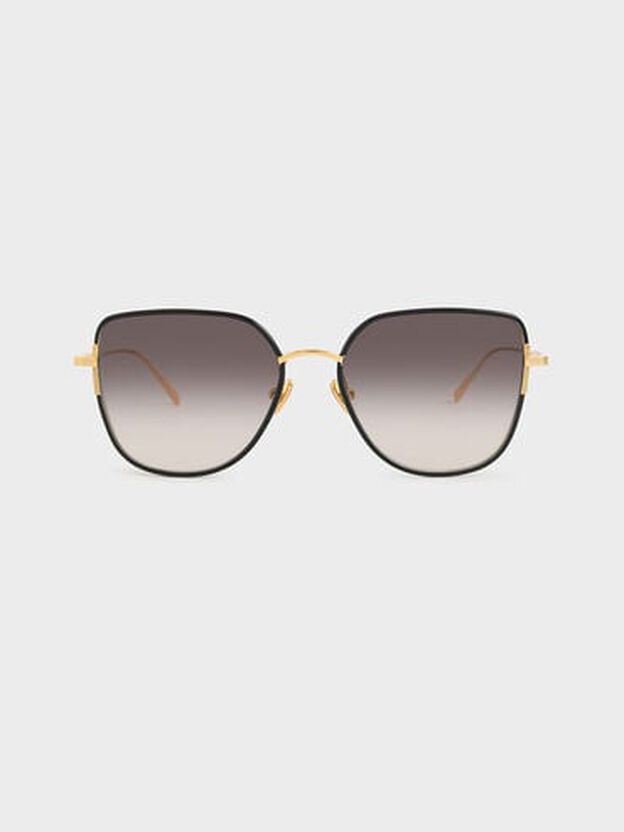 Seraphina Butterfly Sunglasses, Black, hi-res