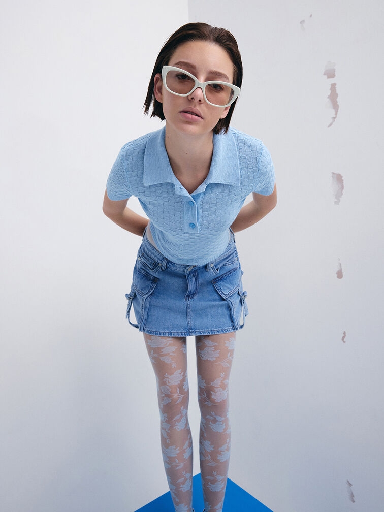 Maeva Cat-Eye Sunglasses, Chalk, hi-res