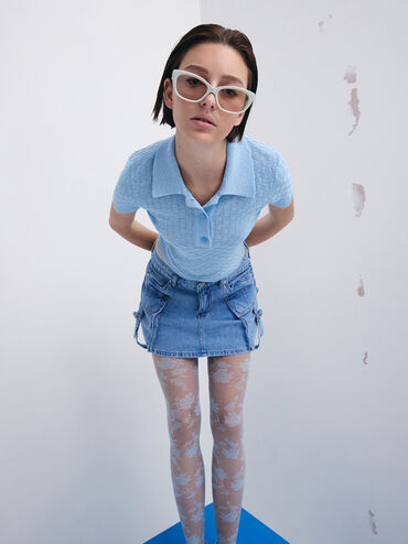 Maeva Cat-Eye Sunglasses, Chalk, hi-res