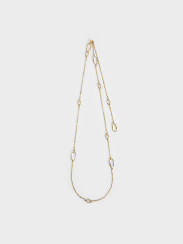 Evangeline Multi-Crystal Necklace, Gold, hi-res
