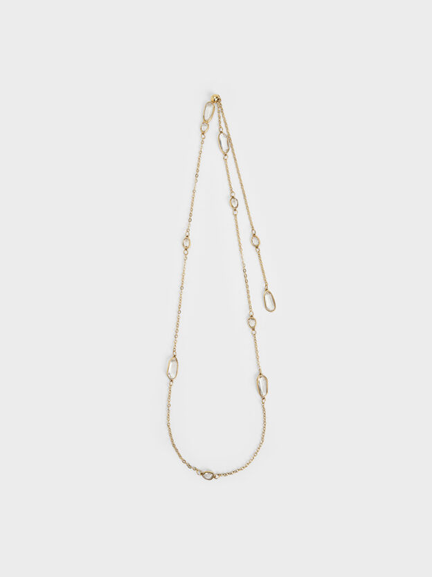 Evangeline Multi-Crystal Necklace, Gold, hi-res