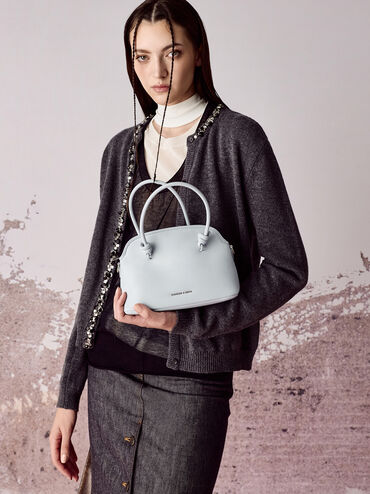 Sammie Knotted-Handle Bowling Bag, Sea Salt Blue, hi-res