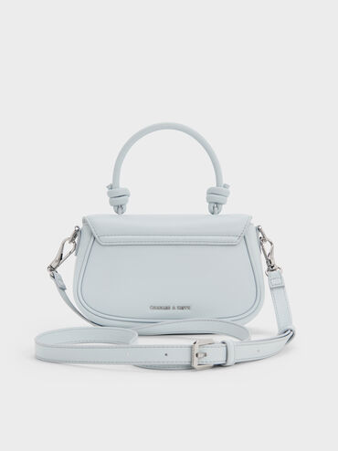 Sammie Knotted-Handle Front-Flap Bag, Sea Salt Blue, hi-res