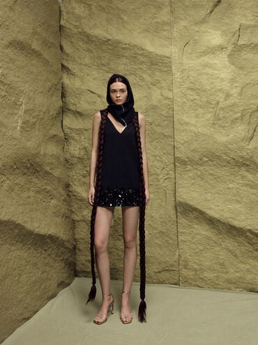 Jaylene Gem Stiletto Sandals, Gold, hi-res