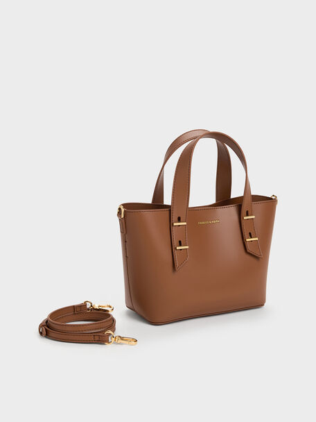 Mini Shania Tote Bag, Chocolate, hi-res