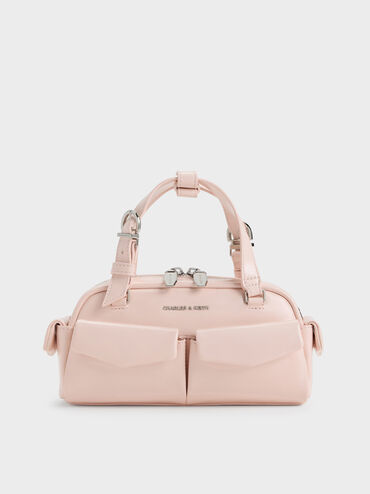 Rachel Multi-Pocket Bowling Bag, Soft Pink, hi-res