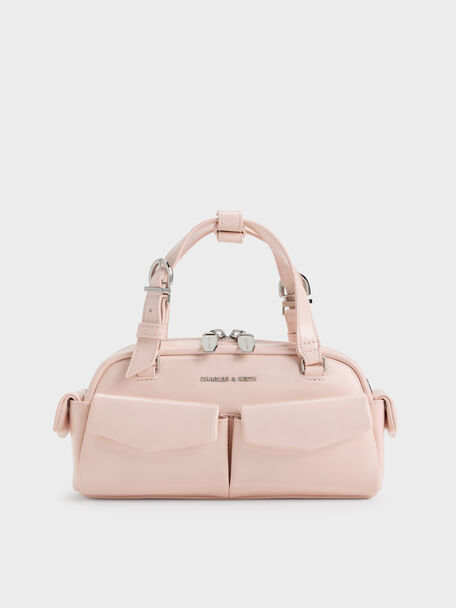 Rachel Multi-Pocket Bowling Bag, Soft Pink, hi-res