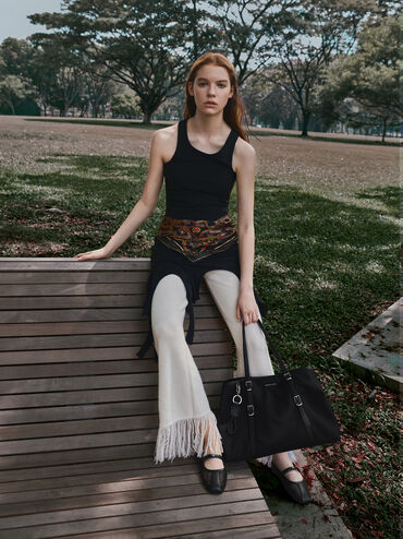 Levy Nylon Tote Bag, Noir, hi-res