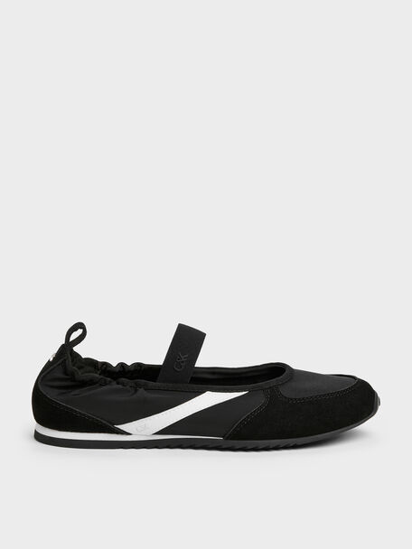 Jace Mary Jane Sneakers, Black Textured, hi-res