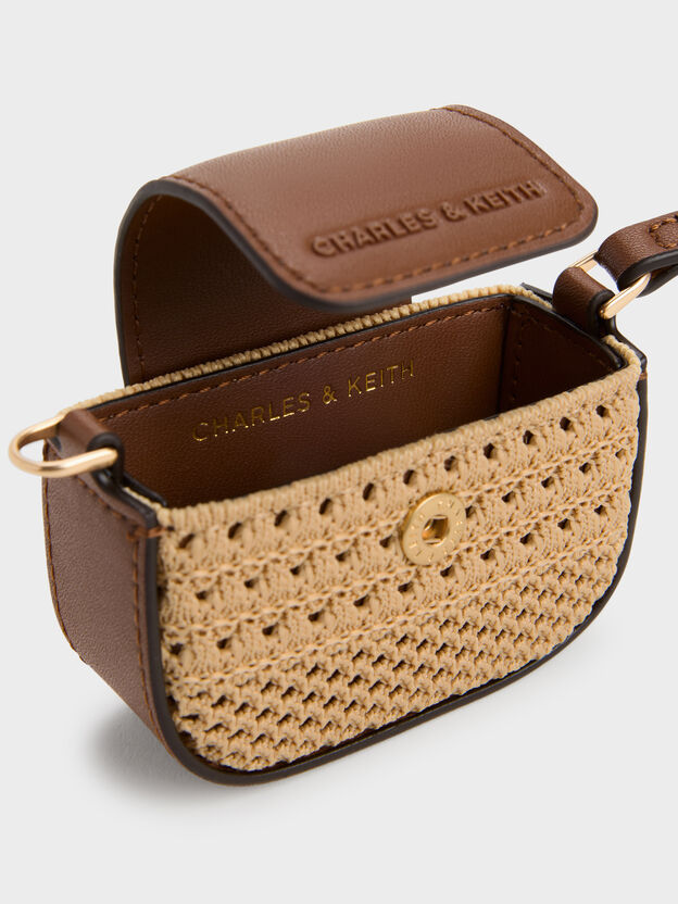 Ida Knitted Micro Pouch, Beige, hi-res