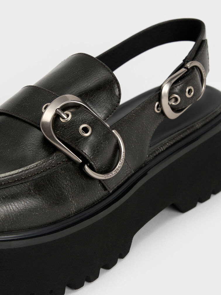 Eliot Platform Slingback Loafers, Grey, hi-res