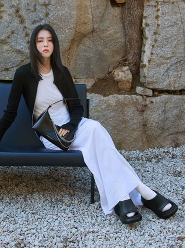 Atwood Chain-Embellished Shoulder Bag, Noir, hi-res