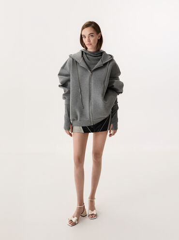 Lu Patent Leather Bow Heeled Sandals, Chalk, hi-res