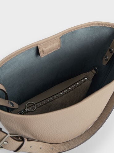 Beryl Bucket Bag, Taupe, hi-res