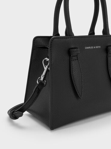 Allyn Structured Trapeze Tote Bag, Noir, hi-res