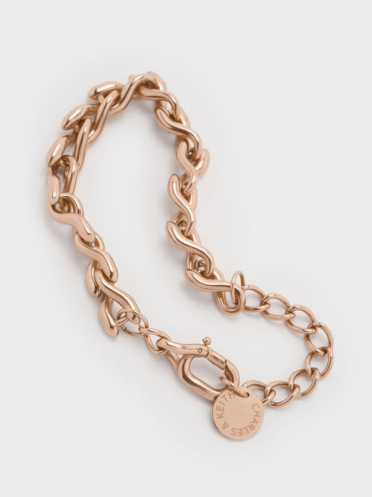 Kris Chain-Link Bracelet, Rose Gold, hi-res