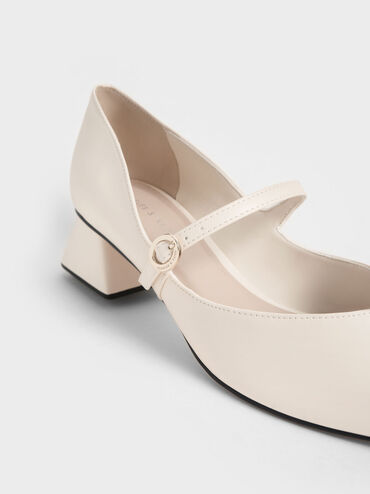 Roxane Square-Toe Mary Janes, Chalk, hi-res
