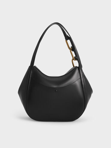 Kora Metallic-Accent Tote Bag, Black, hi-res