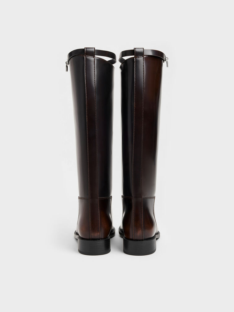 Griselda Knee-High Boots, Dark Brown, hi-res