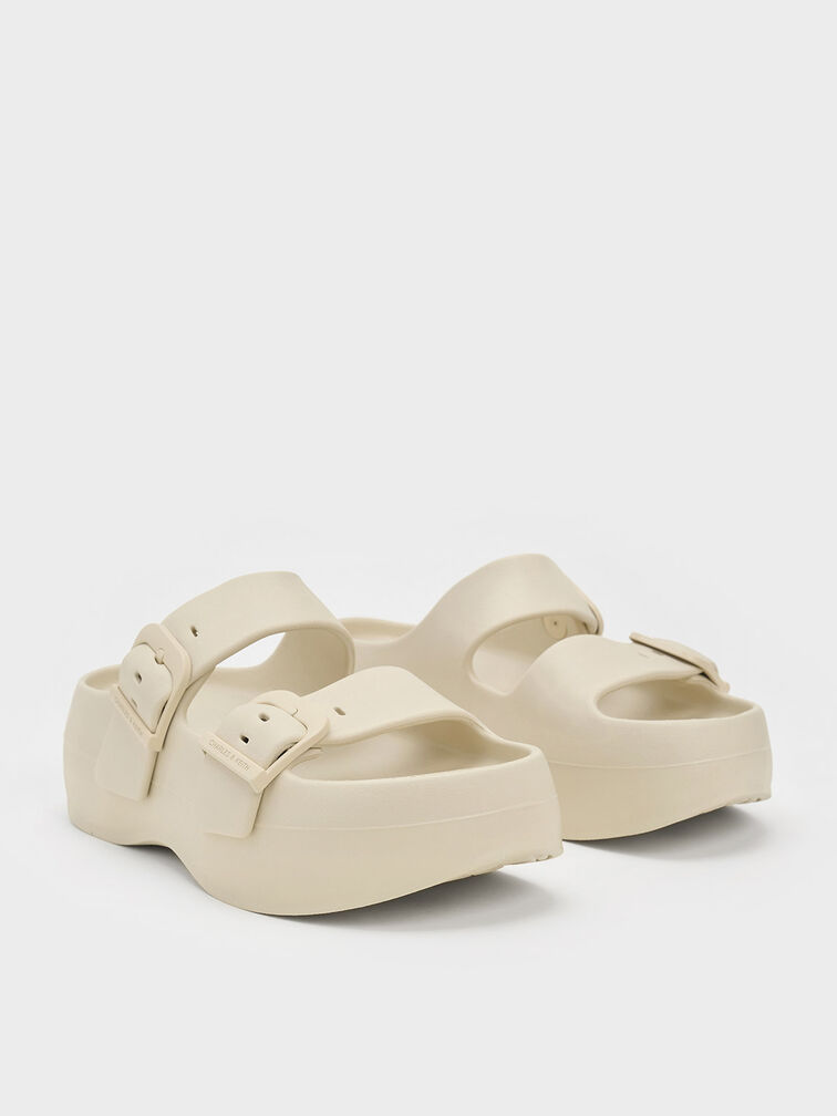 Bunsy Double-Strap Sports Sandals, Beige, hi-res