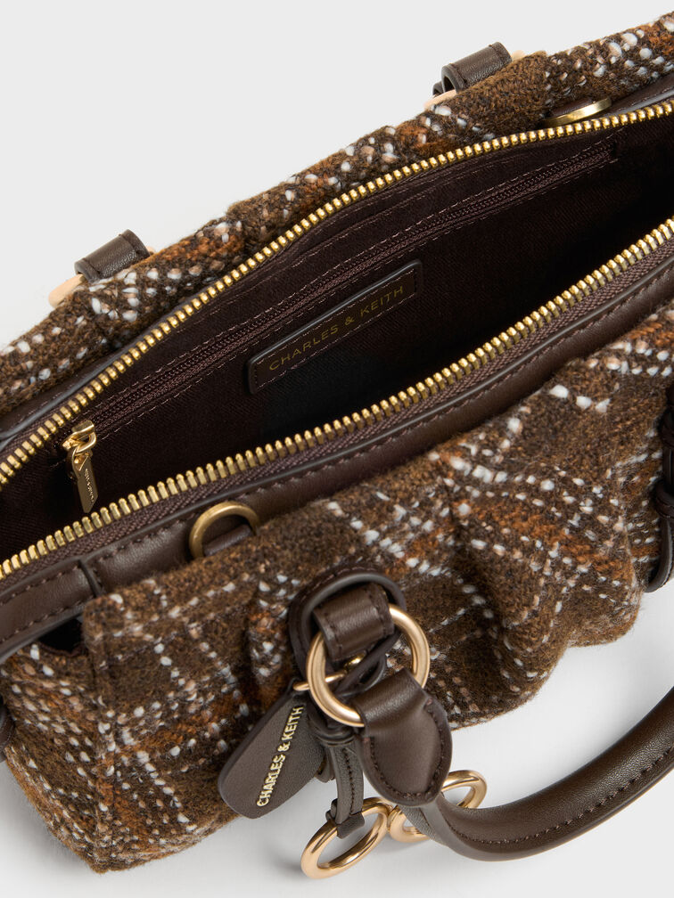 Britton Checkered Top Handle Tote Bag, Multi, hi-res