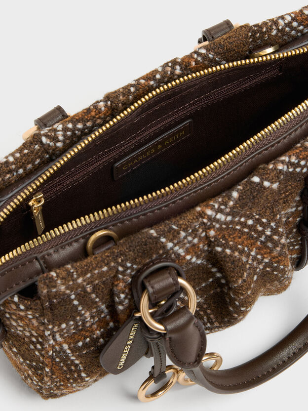 Britton Checkered Top Handle Tote Bag, Multi, hi-res
