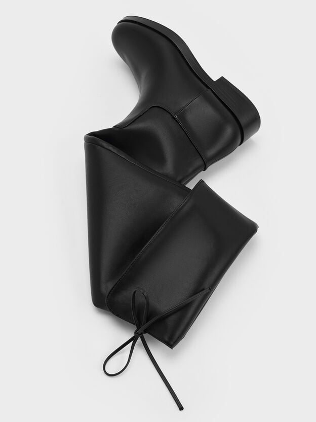 Louisa Fold-Over Thigh-High Boots, Black, hi-res