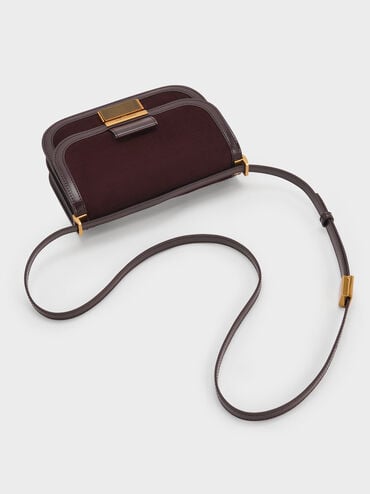 Charlot Recycled Suede Bag, Espresso Brown, hi-res