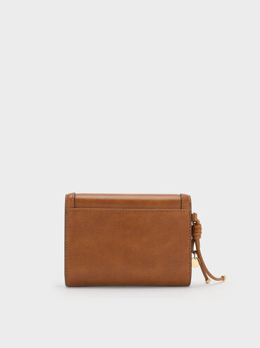 Haylen Front-Flap Small Wallet, Distressed Tan, hi-res