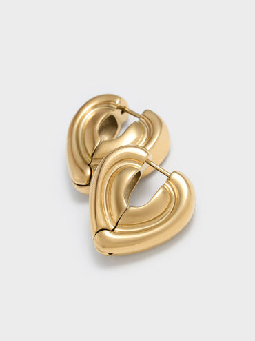 Annalise Huggie Earrings, Gold, hi-res