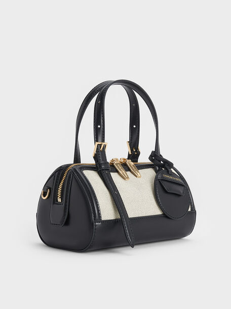 Enola Canvas Bowling Bag, Black, hi-res