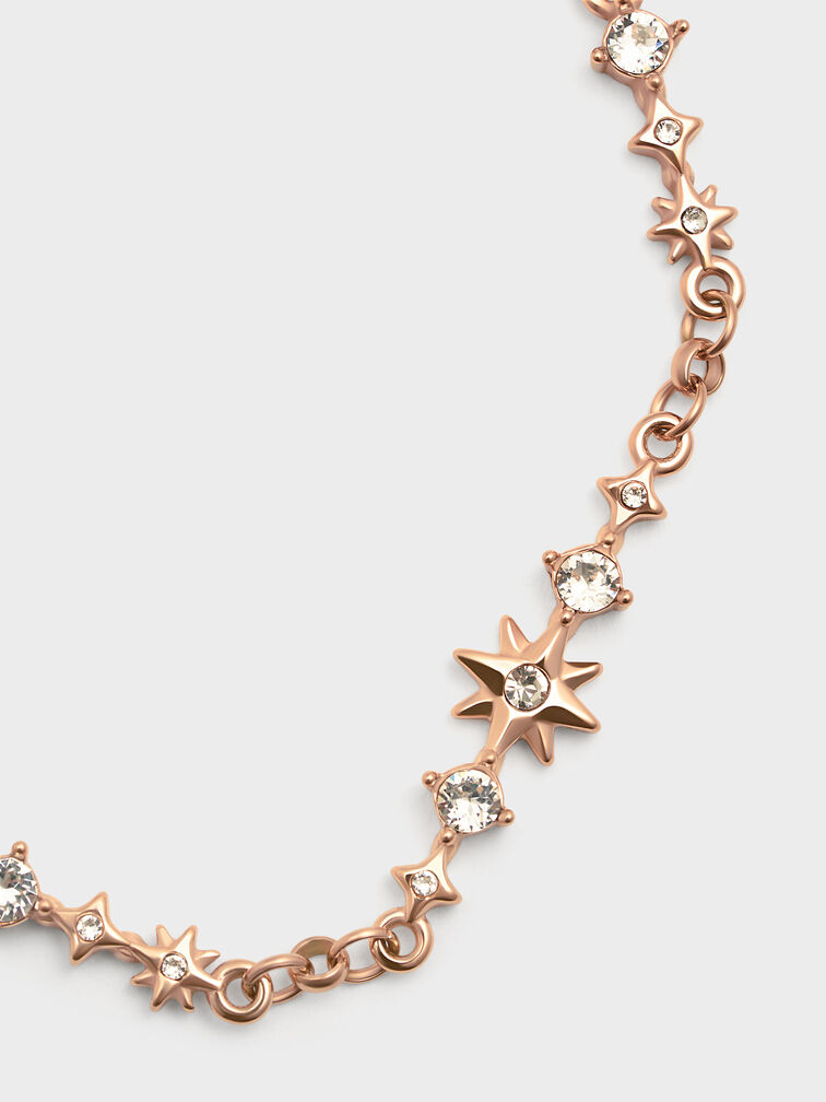 Everest Crystal Star Bracelet, Rose Gold, hi-res
