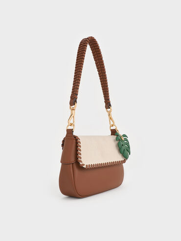 Blume Canvas Braided Shoulder Bag, Taupe Canvas, hi-res