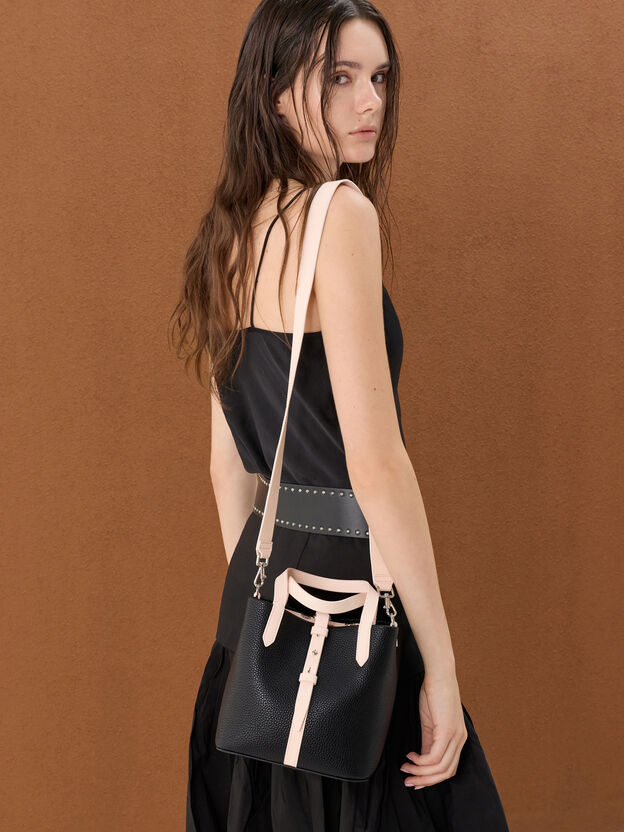 Mini Beryl Two-Tone Bucket Bag, Multi Black, hi-res