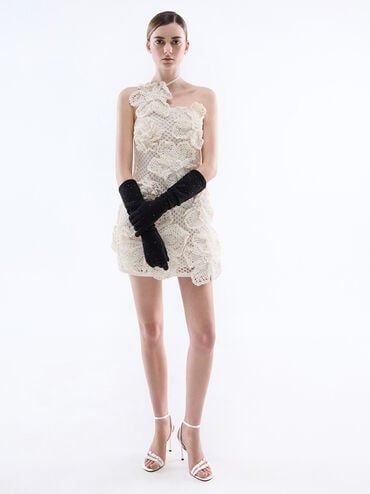 Jessy Recycled Polyester Bow Ankle-Strap Stiletto-Heel Sandals, White, hi-res