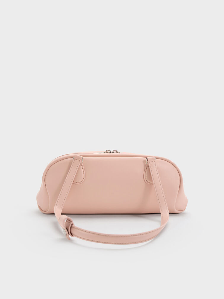 Nelly Elongated Shoulder Bag, Light Pink, hi-res