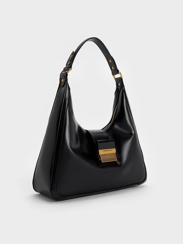 Charlot Hobo Bag, Black, hi-res