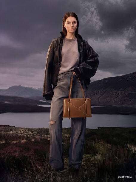 Midori Geometric Tote Bag, Chocolate, hi-res