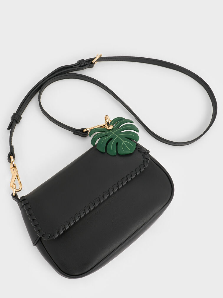 Blume Braided Shoulder Bag, Black, hi-res