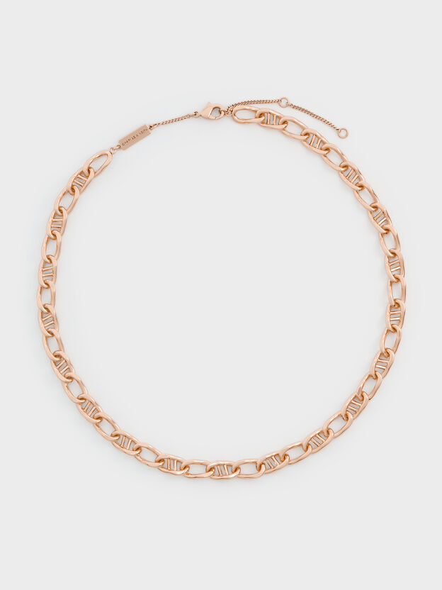 Nyra Mixed-Link Chain Necklace, Rose Gold, hi-res