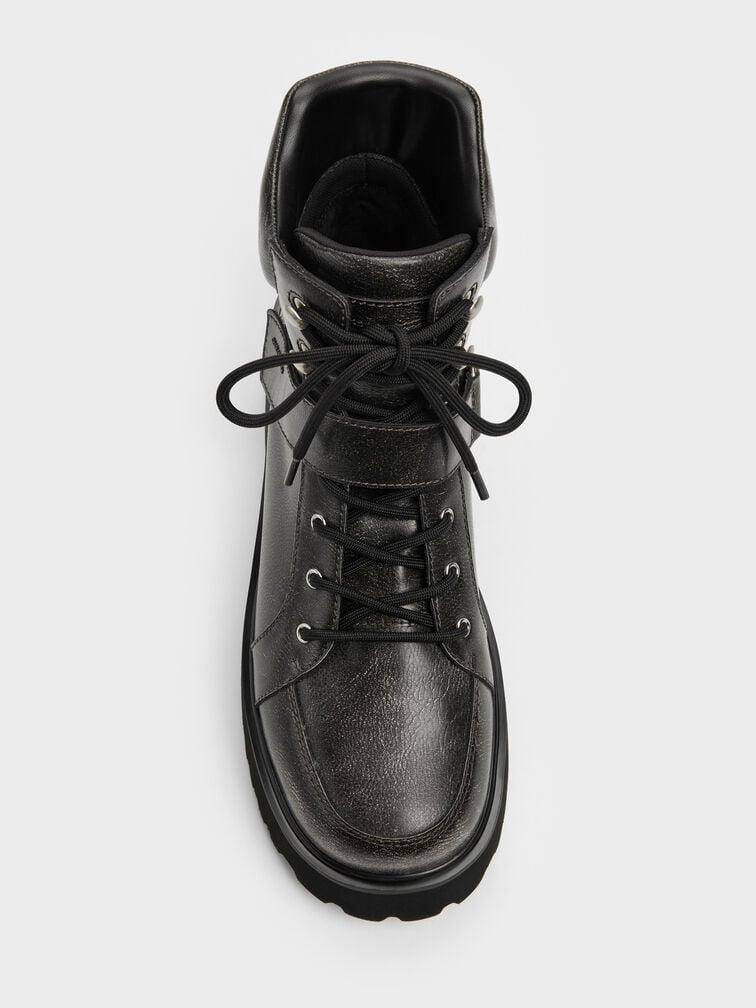 Eliot Platform Combat Boots, Grey, hi-res