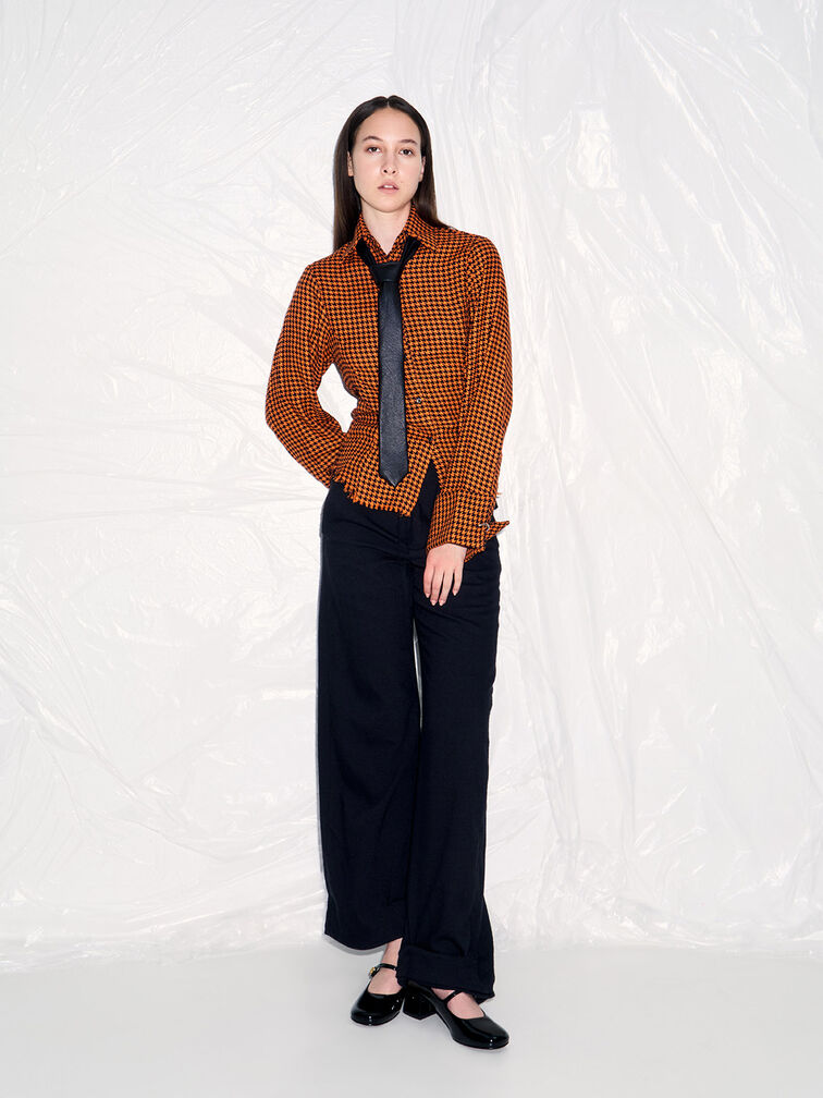 Hettie Patent Metallic-Buckle Block-Heel Mary Janes, Black Patent, hi-res