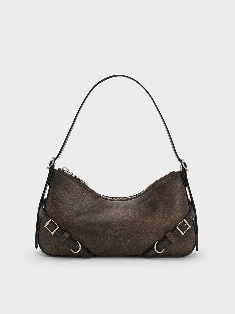 Sloane Shoulder Bag, Dark Brown, hi-res