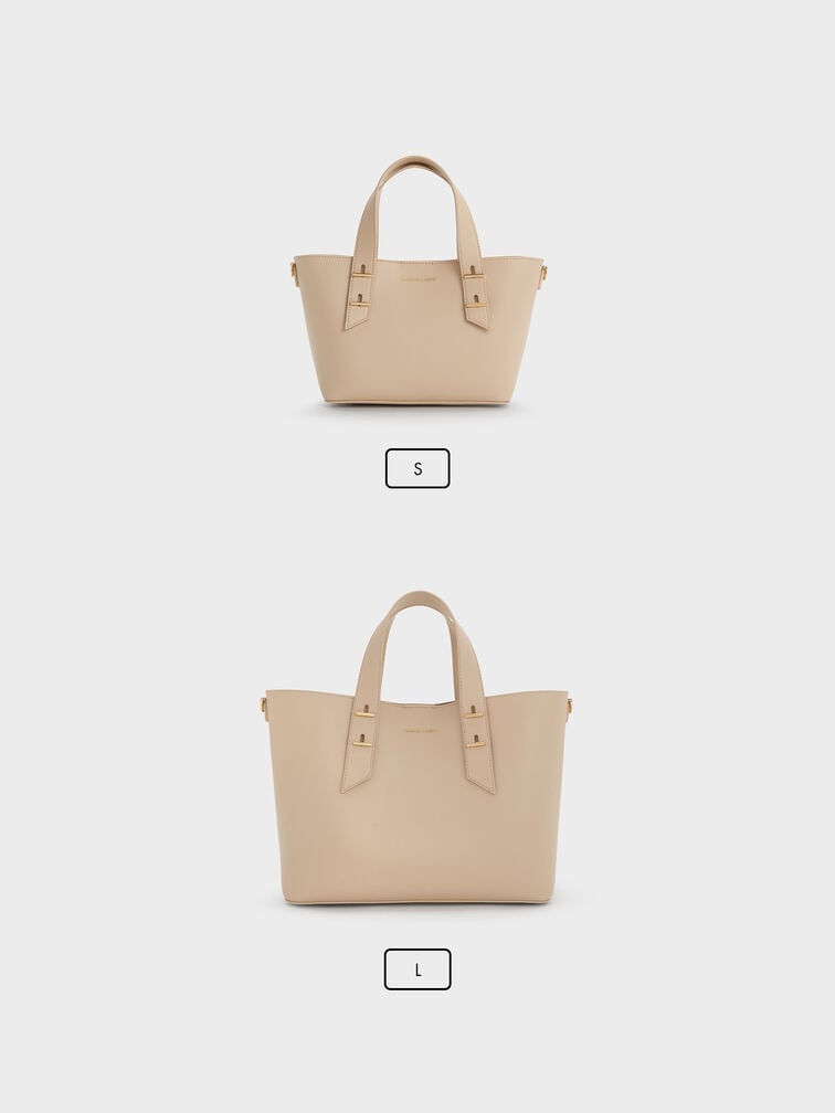 Mini Shania Double-Handle Tote Bag, Dusted Oat, hi-res