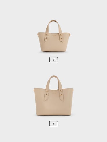 Mini Shania Double-Handle Tote Bag, Dusted Oat, hi-res