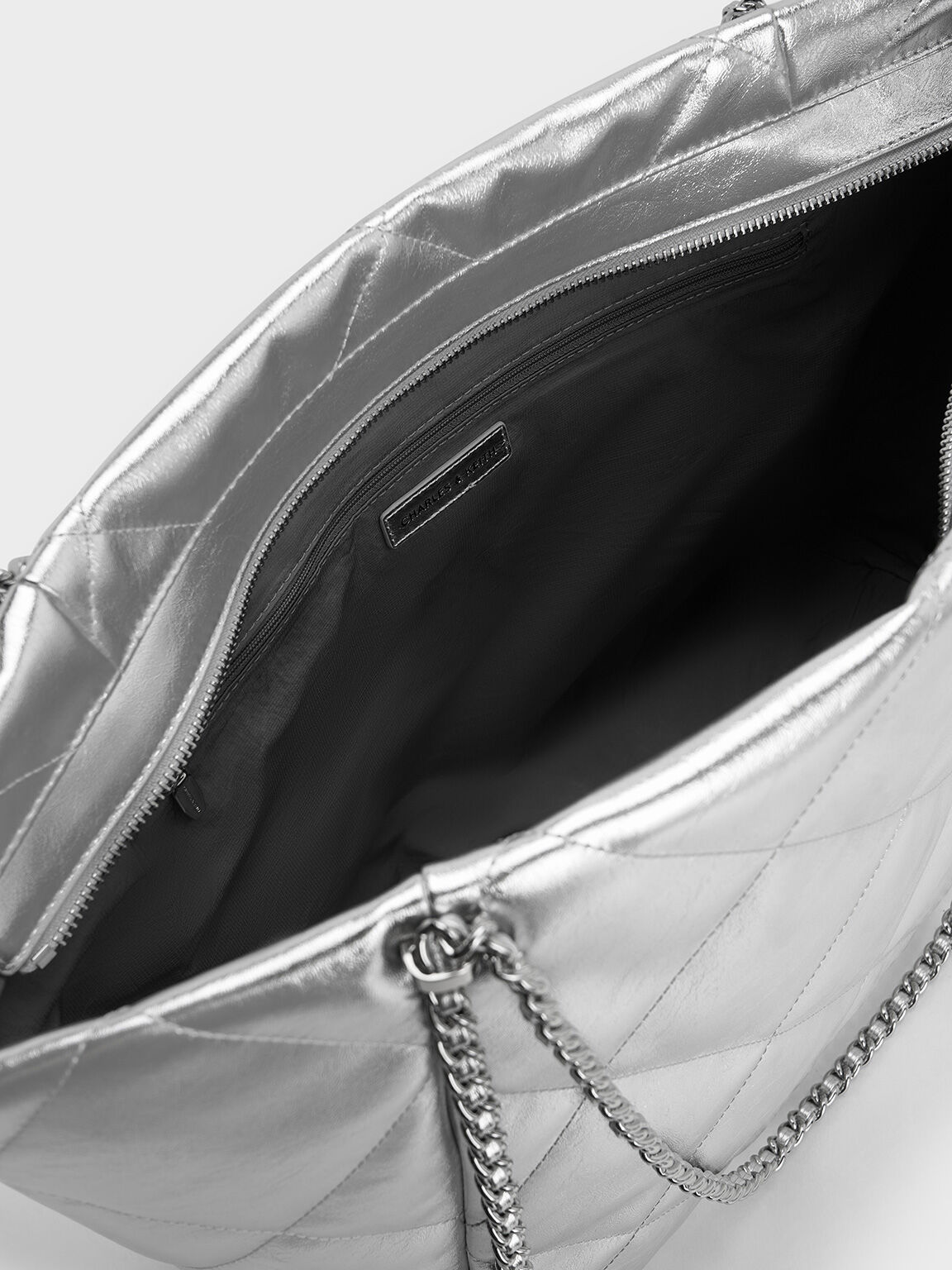 希少 HEAD PORTER LARGE SILVER TOTE BAG Large silver shopper bag